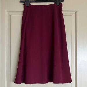 J. Crew Burgundy A-Line Skirt